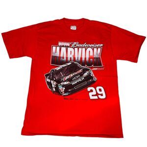 Nascar Chase Authentics Men Medium Red Kevin Harvick 29 Budweiser T-shirt
